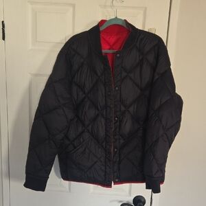 Calvin Klein Mens Quilted Reversible Jacket Black  / Red L